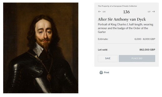 Image of Van Dyck Copy makes £862k
