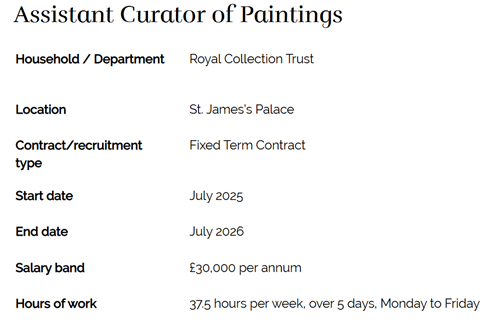 Image of Assist with Curating the King's Pictures