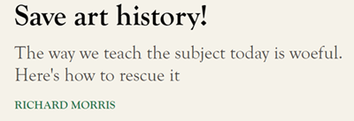 Image of Art History Teaching