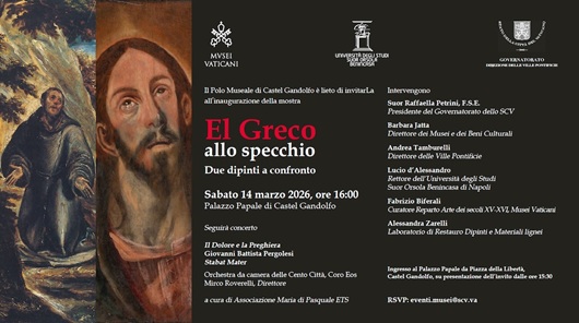 Image of El Greco in the mirror: two paintings in dialogue at the Castel Gandolfo