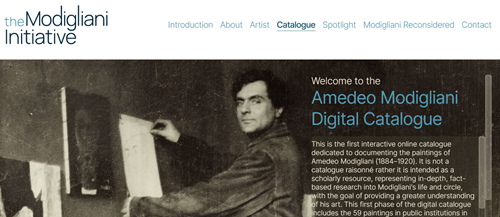 Image of New Modigliani Digital Catalogue